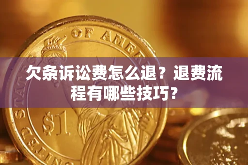 北京欠条诉讼费怎么退？退费流程有哪些技巧？
