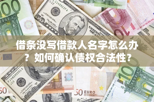 北京借条没写借款人名字怎么办？如何确认债权合法性？