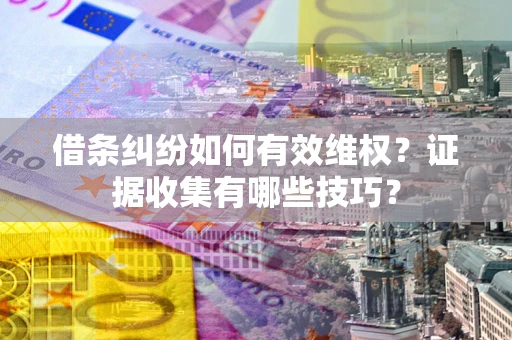 北京借条纠纷如何有效维权？证据收集有哪些技巧？