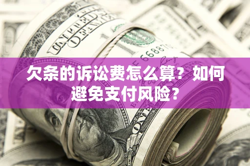 北京欠条的诉讼费怎么算？如何避免支付风险？