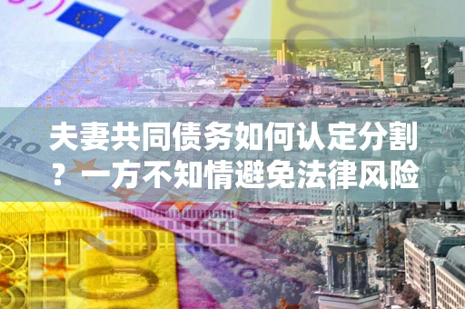 北京夫妻共同债务如何认定分割？一方不知情避免法律风险必看！